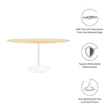 Lippa 60" Round Wood Grain Dining Table