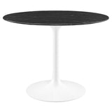 Lippa 40" Round Artificial Marble Dining Table