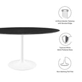 Lippa 60" Round Artificial Marble Dining Table