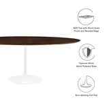 Lippa 78" Oval Wood Grain Dining Table