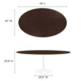 Lippa 78" Oval Wood Grain Dining Table