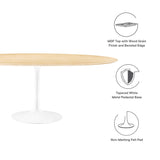 Lippa 78" Oval Wood Grain Dining Table