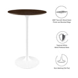 Lippa 28" Round Wood Grain Bar Table