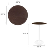 Lippa 28" Round Wood Grain Bar Table