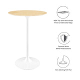 Lippa 28" Round Wood Grain Bar Table