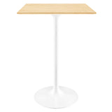 Lippa 28" Square Wood Grain Bar Table