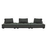 Saunter Tufted Fabric Fabric 3-Piece Sofa