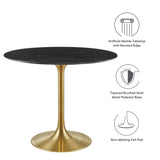 Lippa 36" Round Artificial Marble Dining Table