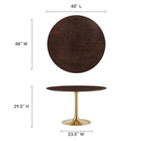 Lippa 48" Round Wood Grain Dining Table