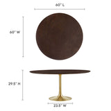 Lippa 60" Round Wood Grain Dining Table