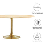 Lippa 60" Round Wood Grain Dining Table