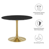 Lippa 40" Round Artificial Marble Dining Table