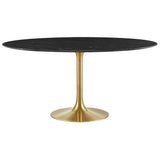 Lippa 60" Round Artificial Marble Dining Table