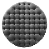 Amour Tufted Button Large Round Performance Velvet Ottoman