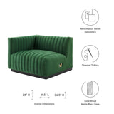 Conjure Channel Tufted Performance Velvet Left-Arm Chair
