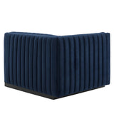 Conjure Channel Tufted Performance Velvet Left-Arm Chair