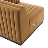 Conjure Channel Tufted Performance Velvet Right-Arm Chair