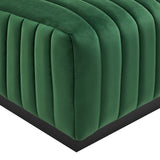 Conjure Channel Tufted Performance Velvet Ottoman