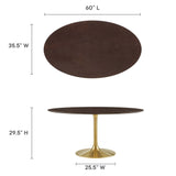 Lippa 60" Oval Wood Grain Dining Table