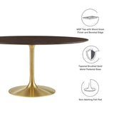 Lippa 60" Oval Wood Grain Dining Table