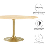 Lippa 60" Oval Wood Grain Dining Table