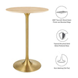 Lippa 28" Round Natural Wood Grain Bar Table