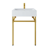 Redeem 24" Wall-Mount Gold Stainless Steel Bathroom Vanity