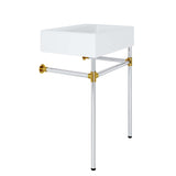 Redeem 24" Silver Stainless Steel Wall-Mount Bathroom Vanity