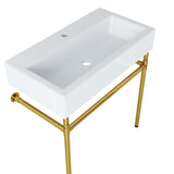 Redeem 32" Wall-Mount Gold Stainless Steel Bathroom Vanity