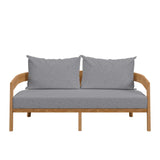 Brisbane Teak Wood Outdoor Patio Loveseat