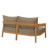 Brisbane Teak Wood Outdoor Patio Loveseat