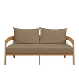 Brisbane Teak Wood Outdoor Patio Loveseat