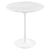 Lippa 20" Round Artificial Marble Side Table