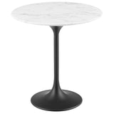 Lippa 20" Round Artificial Marble Side Table