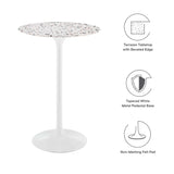 Lippa 28" Round Terrazzo Bar Table