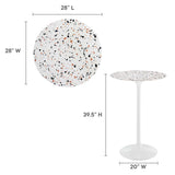 Lippa 28" Round Terrazzo Bar Table