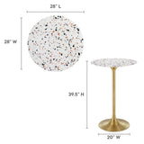 Lippa 28" Round Terrazzo Bar Table