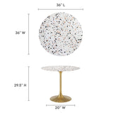 Lippa 36" Round Terrazzo Dining Table