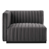 Conjure Channel Tufted Performance Velvet 6-Piece Sectional