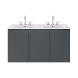 Bryn 48" Wall-Mount Double Sink Bathroom Vanity