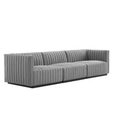 Conjure Channel Tufted Upholstered Fabric Sofa