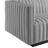 Conjure Channel Tufted Upholstered Fabric Sofa