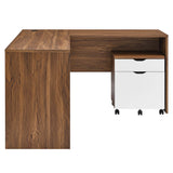 Envision Wood Desk and File Cabinet Set