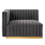 Conjure Channel Tufted Performance Velvet Sofa