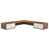 Transmit 55" Wall Mount Corner Wood Office Desk