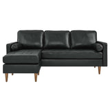 Valour 78" Leather Apartment Sectional Sofa