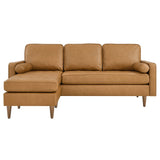 Valour 78" Leather Apartment Sectional Sofa