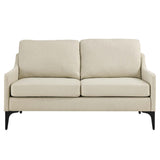 Corland Upholstered Fabric Loveseat