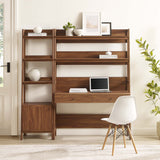 Bixby 2-Piece Wood Office Desk and Bookshelf