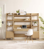 Bixby 3-Piece Wood Office Desk and Bookshelf